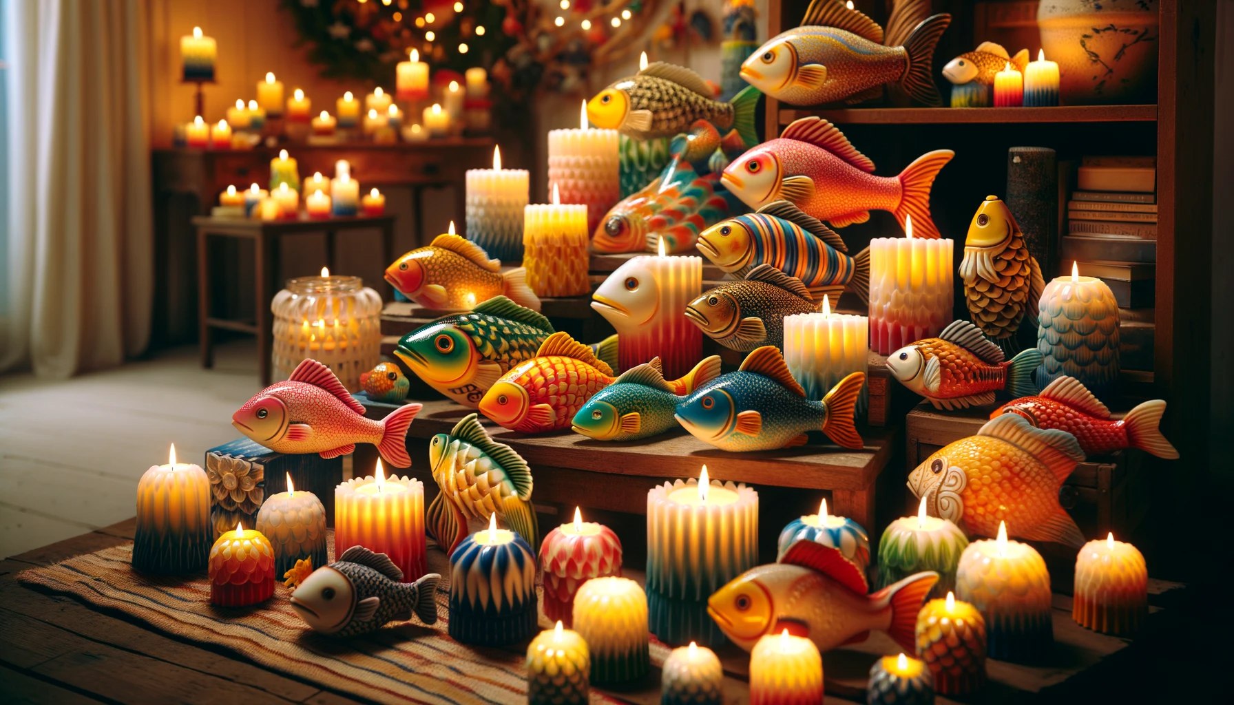 Fish Candles Filling Joy Happily Glows aauueezzzzzzz